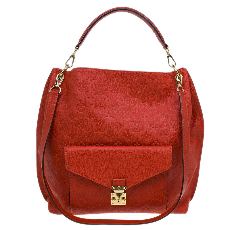 Louis Vuitton Red Monogram Leather Metis Empreinte Hobo Bag Louis Vuitton | TLC