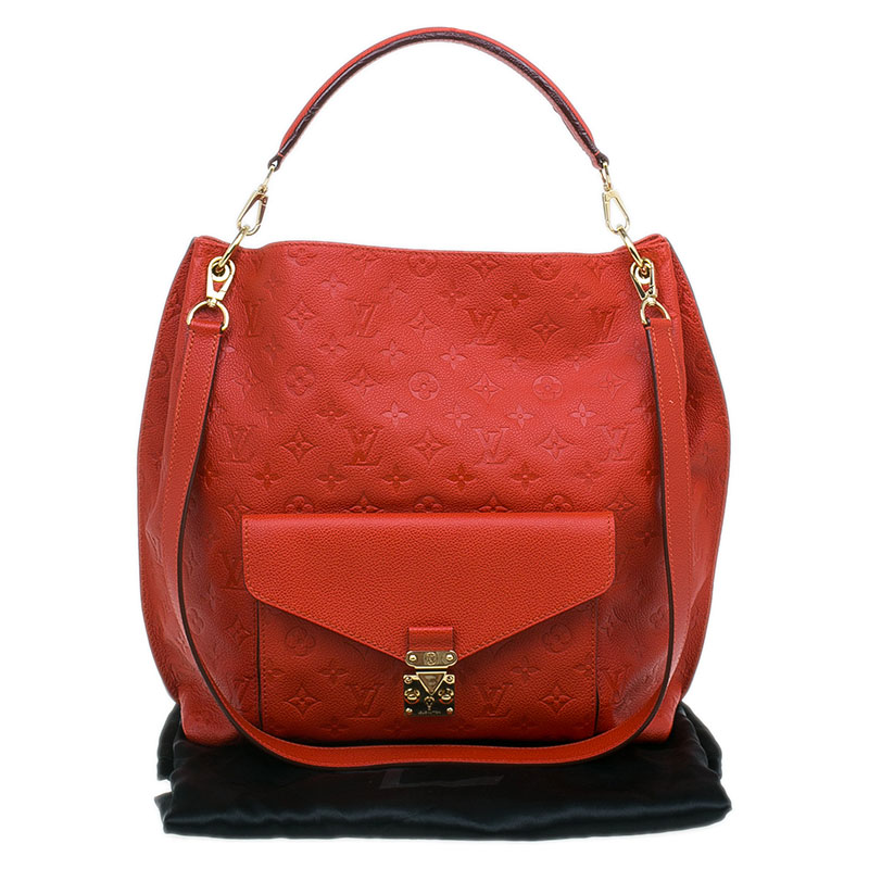 Louis Vuitton Red Monogram Leather Metis Empreinte Hobo Bag Louis Vuitton | TLC