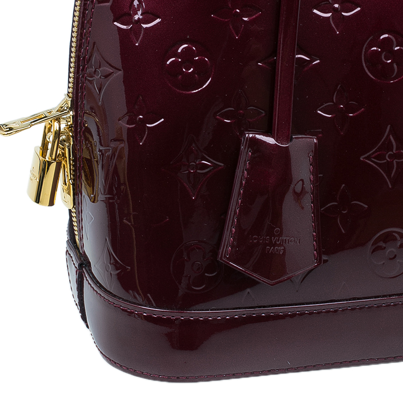 Louis Vuitton Purple Monogram Vernis Alma PM Leather Patent leather  ref.963274 - Joli Closet