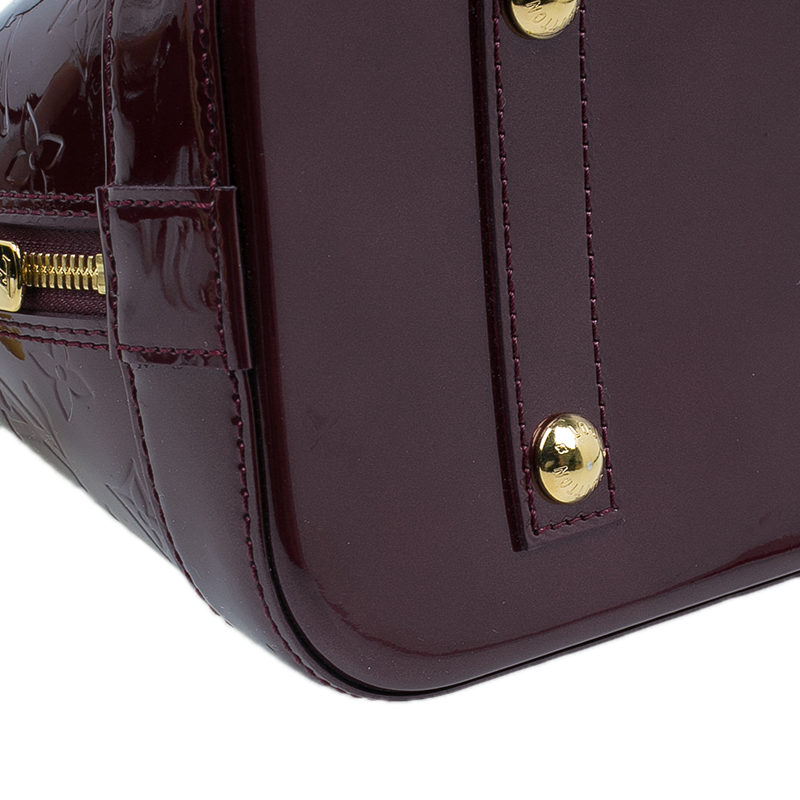 LOUIS VUITTON Monogram Vernis Alma PM Hand Bag Amarante M91611 LV Auth  am4520 Patent leather ref.961157 - Joli Closet