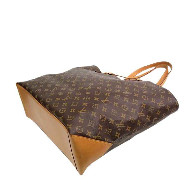 Louis Vuitton Womens Cabas Mezzo Brown Monogram Canvas M51151 Tote Handbag