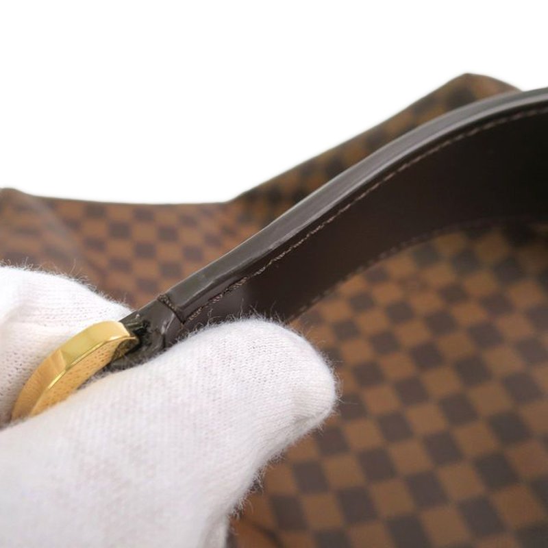 Louis Vuitton Brown Damier Ebene Portobello Leather Cloth Pony-style  calfskin ref.891153 - Joli Closet