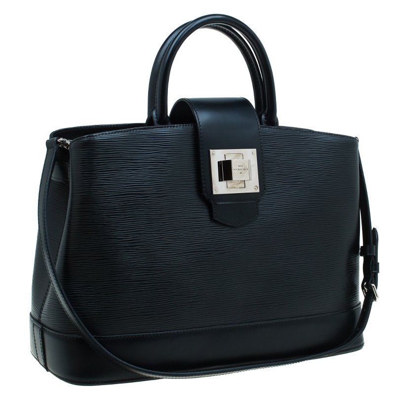 LOUIS VUITTON Epi One Handle Flap Bag PM Black 869697
