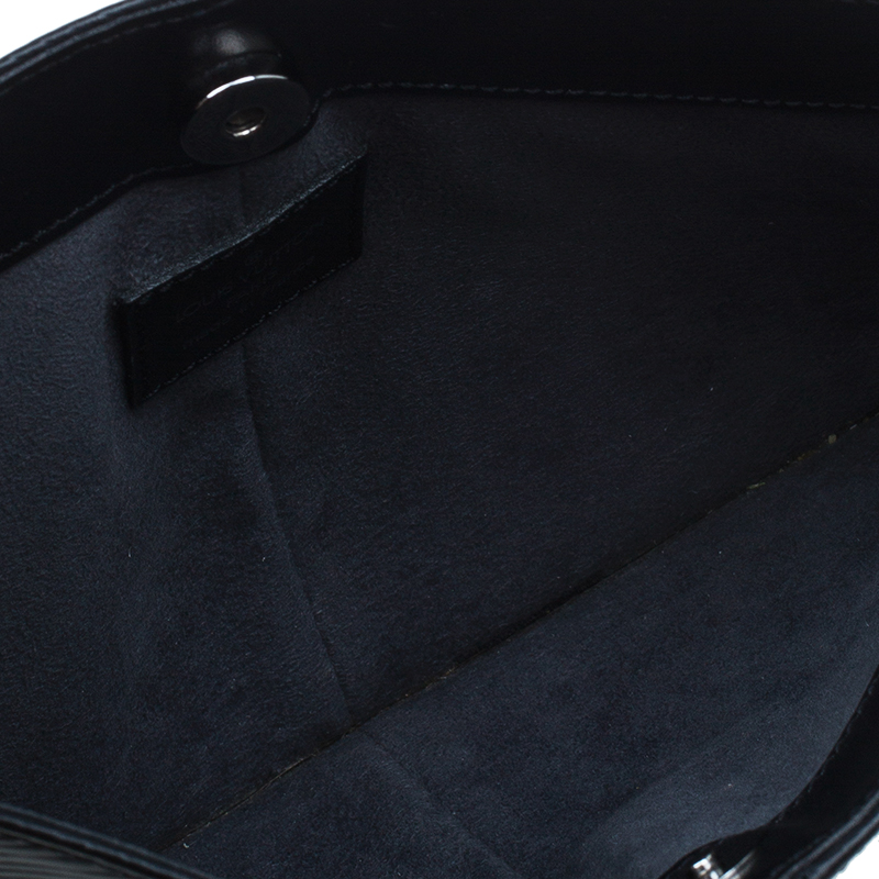 Louis Vuitton Black Epi Demi Lune Pochette Leather ref.789535