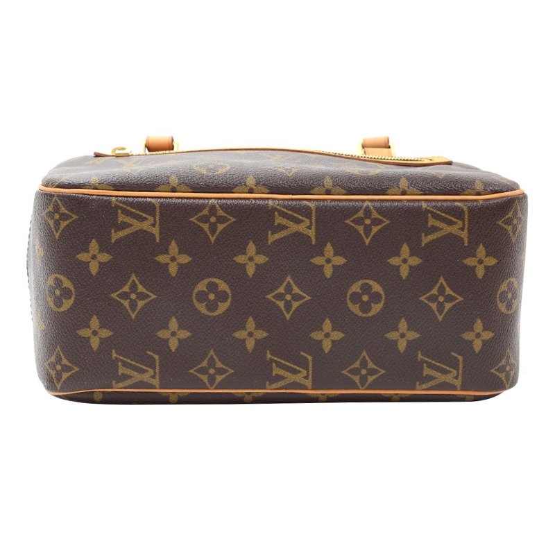 Louis Vuitton Explorer Shoulder Bag Pleated Monogram Canvas MM Brown 1739841