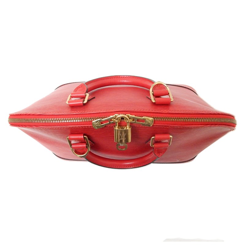Authentic Louis Vuitton Red Epi Leather Alma PM Hand Bag – Italy