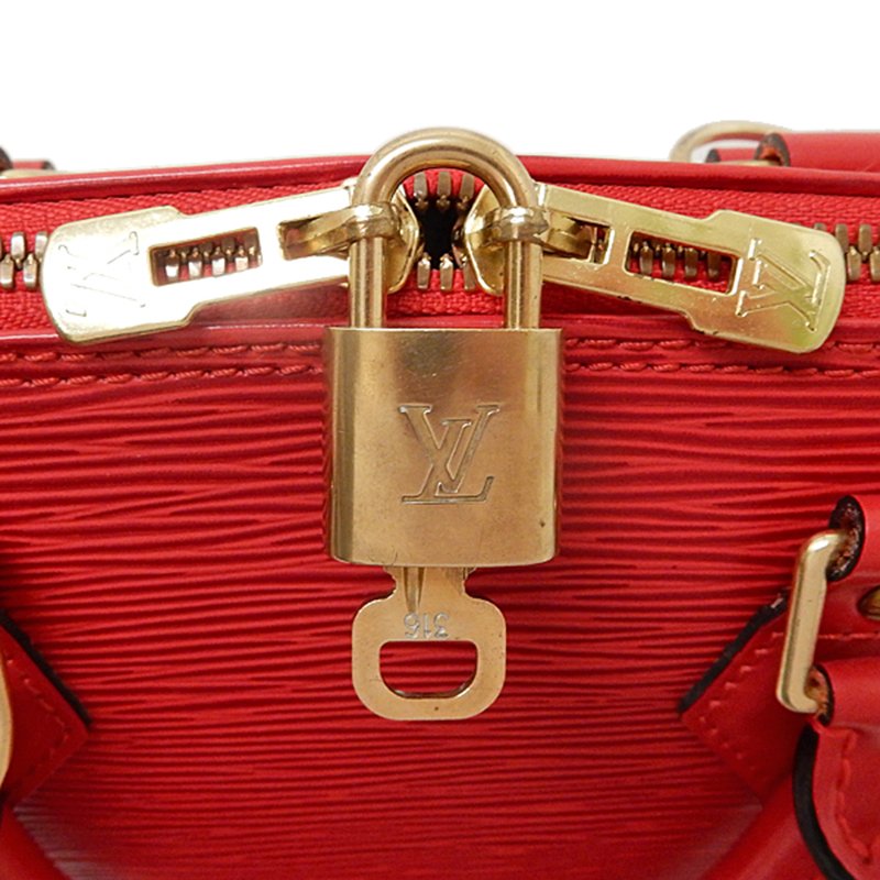 Louis Vuitton Vintage Alma Handbag Epi Leather PM Red 2292531