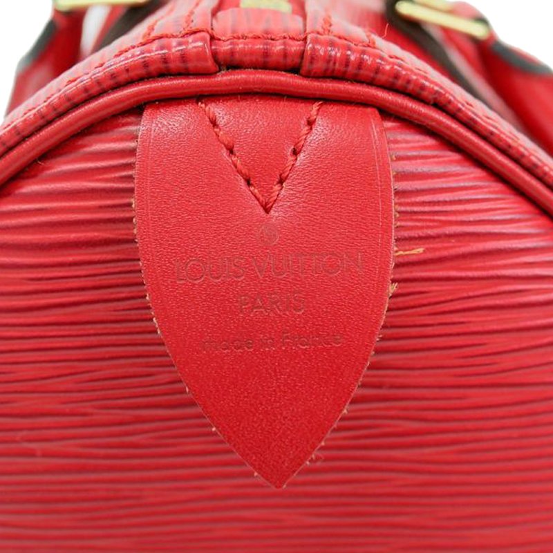 LOUIS VUITTON LV Logo Speedy 30 Travel Hand Bag Epi Leather Red M43007  70RC910