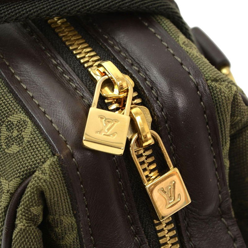 Louis Vuitton Green Khaki Monogram Mini Lin Josephine PM Boston Speedy Bag  Leather ref.298883 - Joli Closet