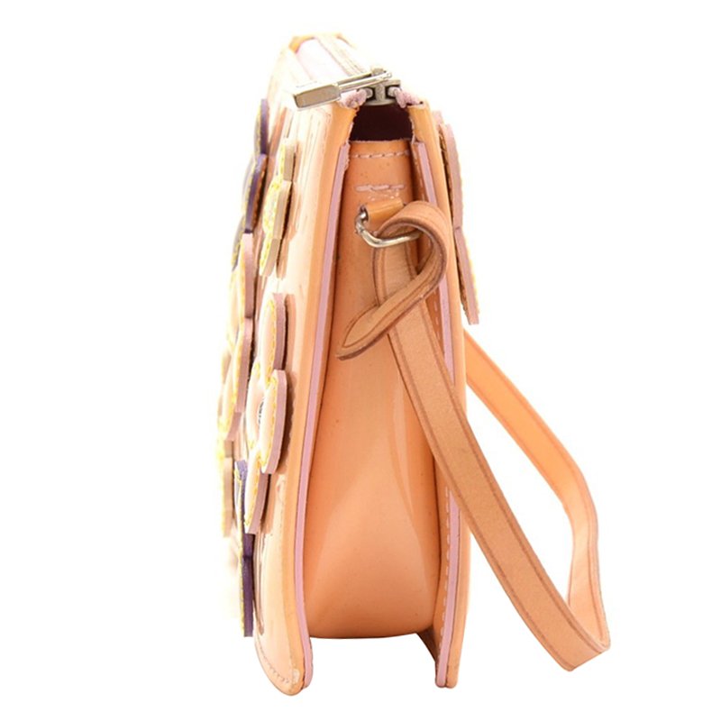 Louis Vuitton Pink Vernis Santa Monica Brown Beige Leather Patent leather  ref.637300 - Joli Closet