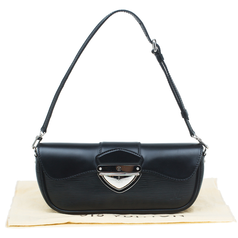 Louis Vuitton Black Epi Leather Sac Montaigne Handbag