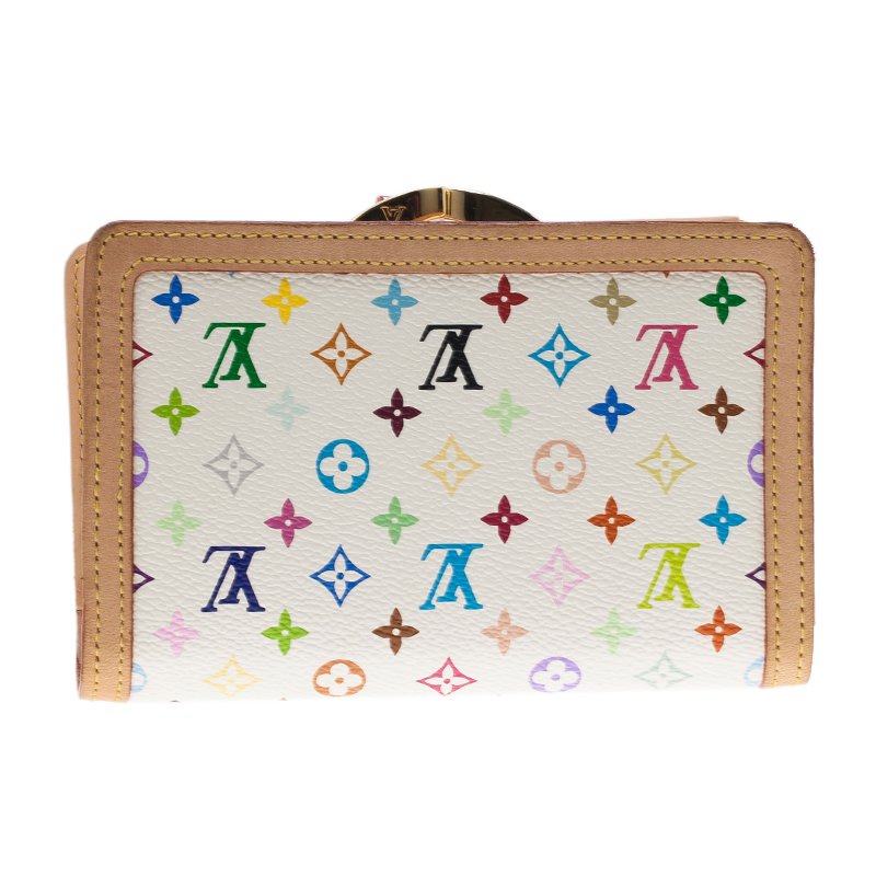 Louis Vuitton White Multicolor French Purse Wallet at Jill's