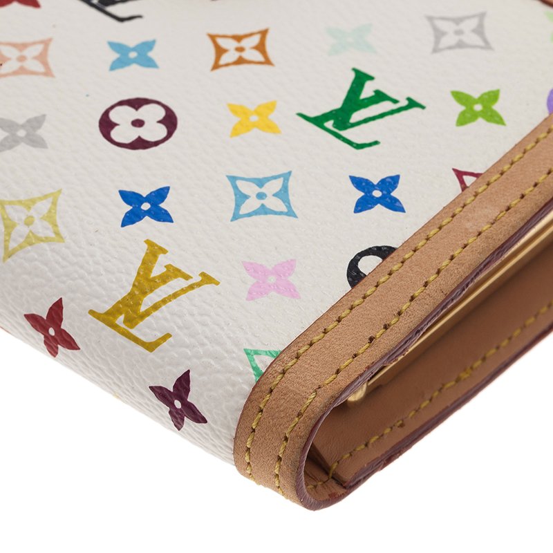 Leather wallet Louis Vuitton White in Leather - 25253675