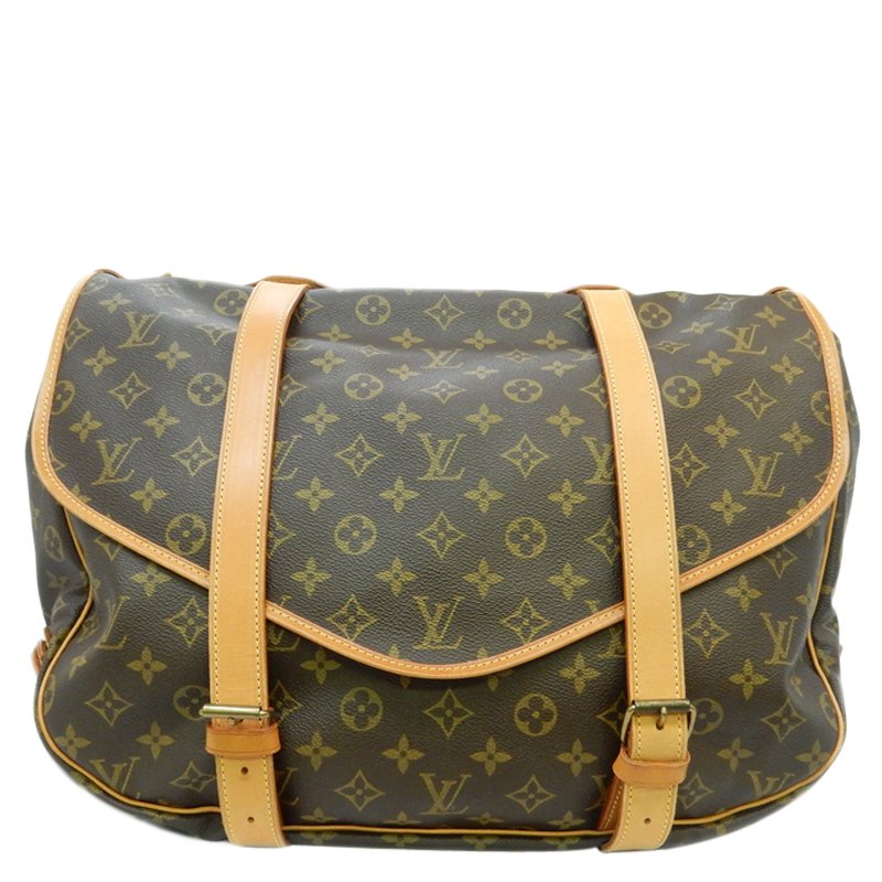 Pre Owned Louis Vuitton Monogram Canvas Saumur 43 Bag
