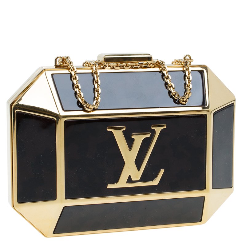 Louis Vuitton Brown/Gold Minaudiere Bijou Evening Bag Louis Vuitton | TLC