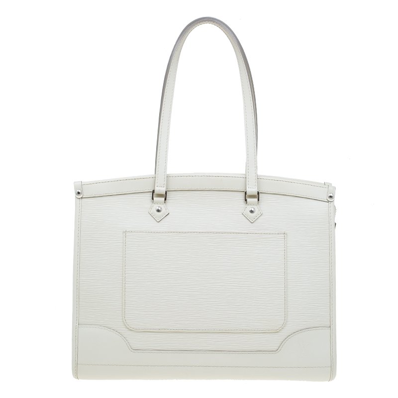 Louis Vuitton White Epi Leather Madeleine GM Bag Louis Vuitton