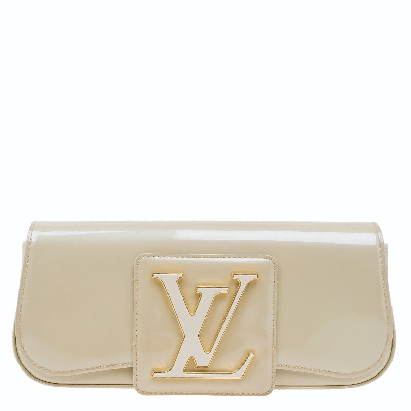 Louis Vuitton White Vernis Sobe Clutch