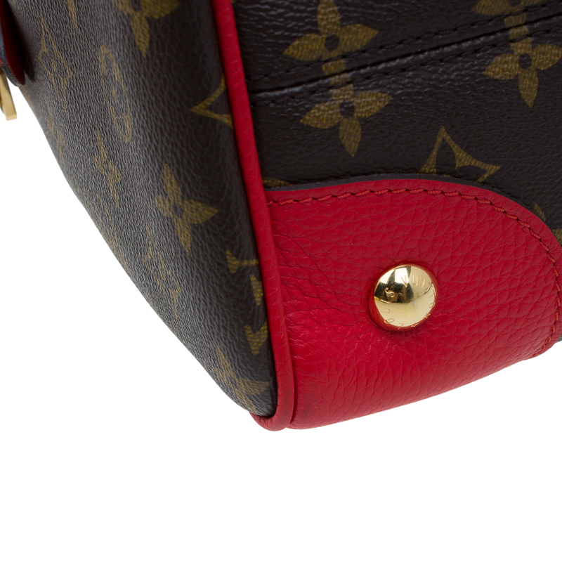 Louis Vuitton Retiro NM 872268 Red Monogram Coquelicot 2way Brown Coated  Canvas Shoulder Bag, Louis Vuitton