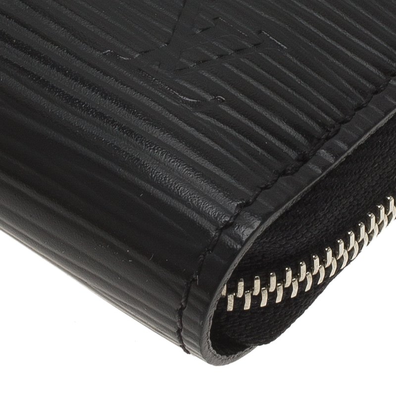 Louis Vuitton Zippy Compact Wallet Epi Leather Black 963771