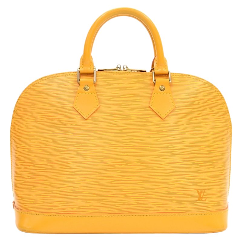 Pre Owned Louis Vuitton Tassil Yellow Epi Leather Alma PM