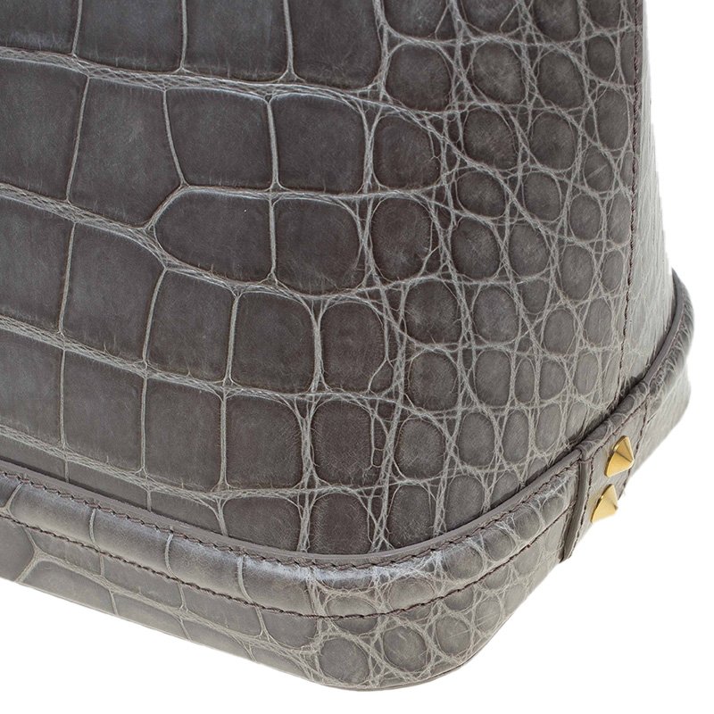 Crocodile tote Louis Vuitton Grey in Crocodile - 30510577