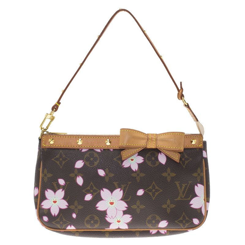 Louis Vuitton Cherry Blossom Pochette Accessories Bag For Sale at 1stDibs   lv cherry blossom pochette, louis vuitton sakura bag, louis vuitton  pochette cherry blossom