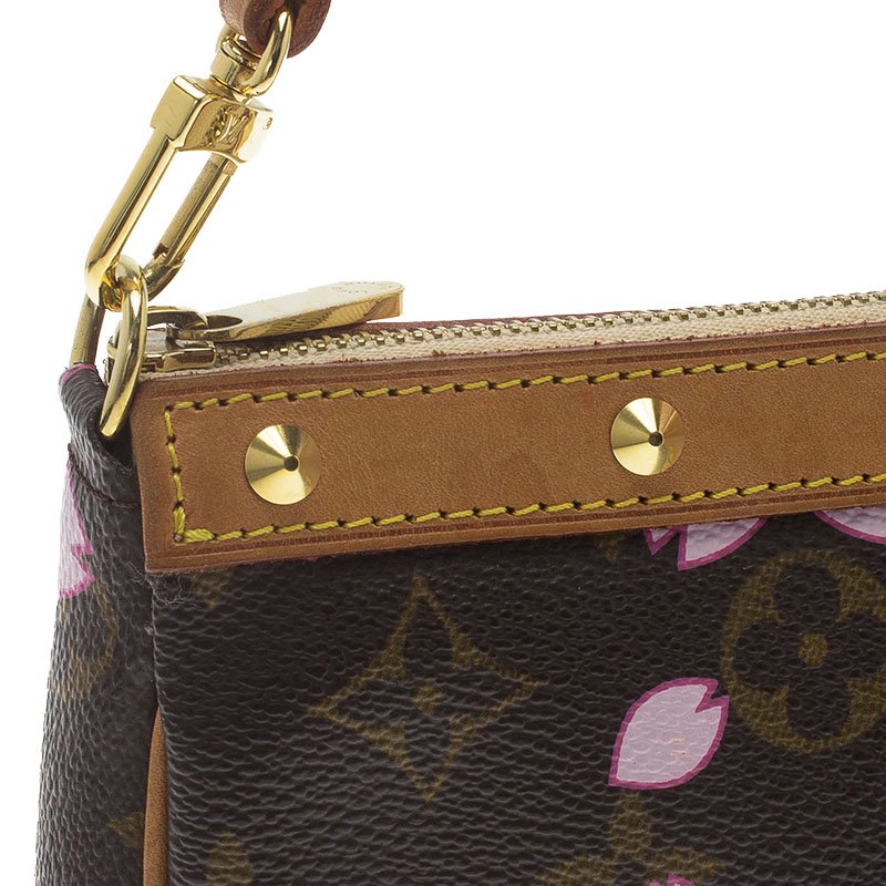 Louis Vuitton Pochette Monogram Cherry Blossom Brown Leather Baguette. Get  the trendiest Cl…