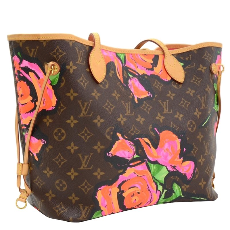 Louis Vuitton Neverfull 872308 Stephen Sprouse Monogram Roses Mm Brown  Coated Canvas Tote, Louis Vuitton