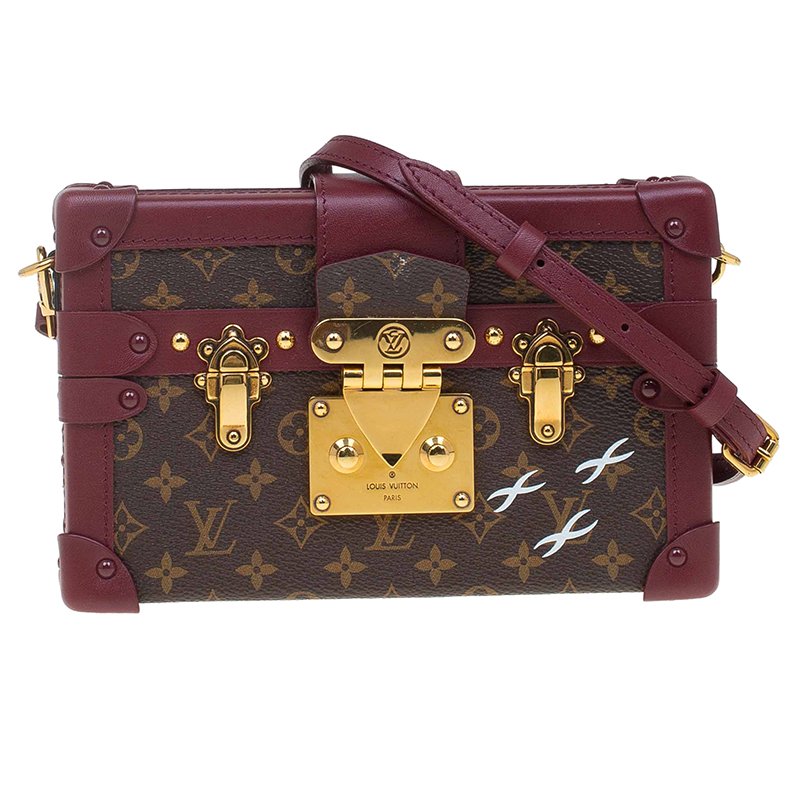 louis vuitton burgundy clutch