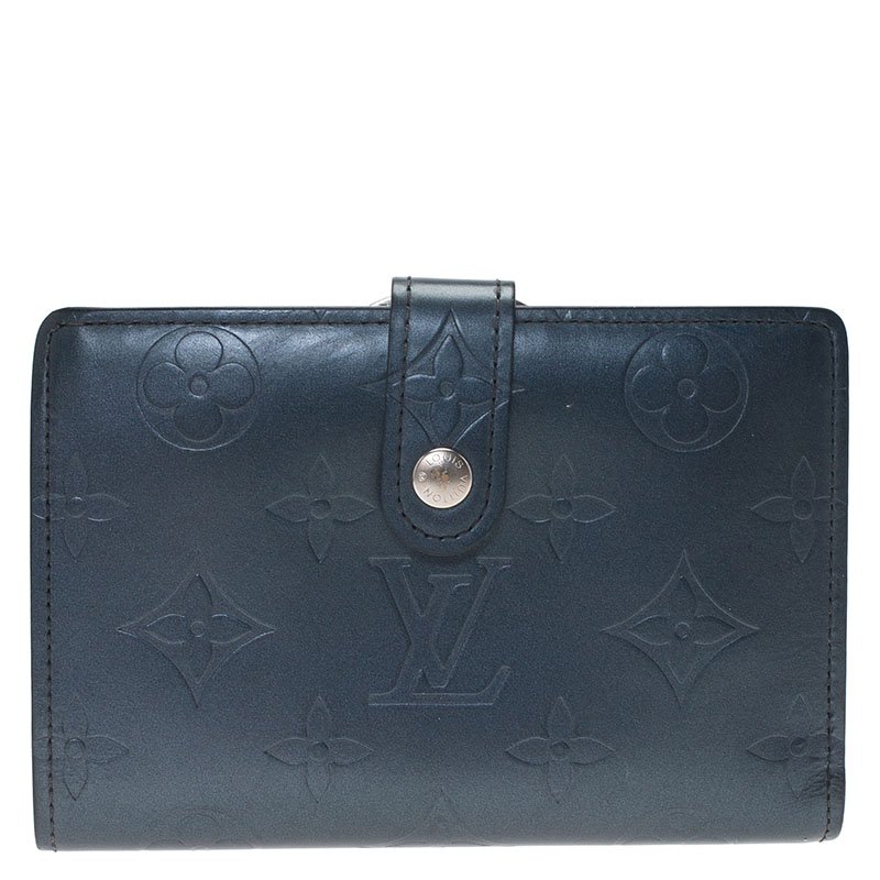 Louis Vuitton Metallic Blue Monogram Vernis French Purse