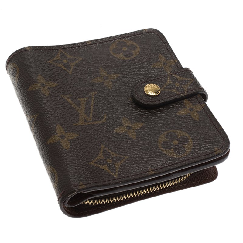 Louis Vuitton Monogram Canvas Compact Zip Wallet QJA0NIHJ0B305