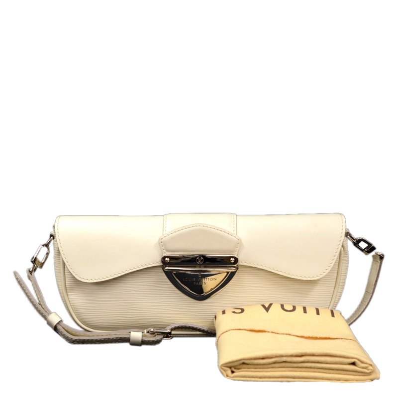 Louis Vuitton, Bags, Louis Vuitton Epi Ivory White Montaigne Clutch