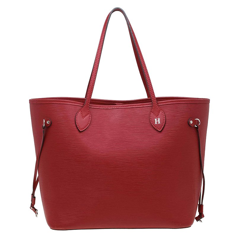 Pre Owned Louis Vuitton Rubis Epi Leather Neverfull MM Bag