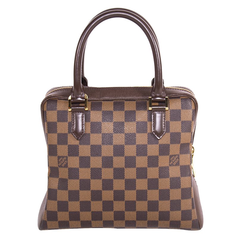 LOUIS VUITTON BROWN DAMIER EBENE BRERA TOP HANDLE BAG