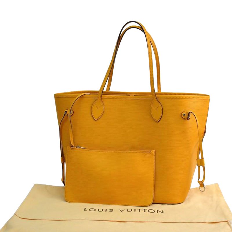 Neverfull cloth tote Louis Vuitton Yellow in Cloth - 32878515