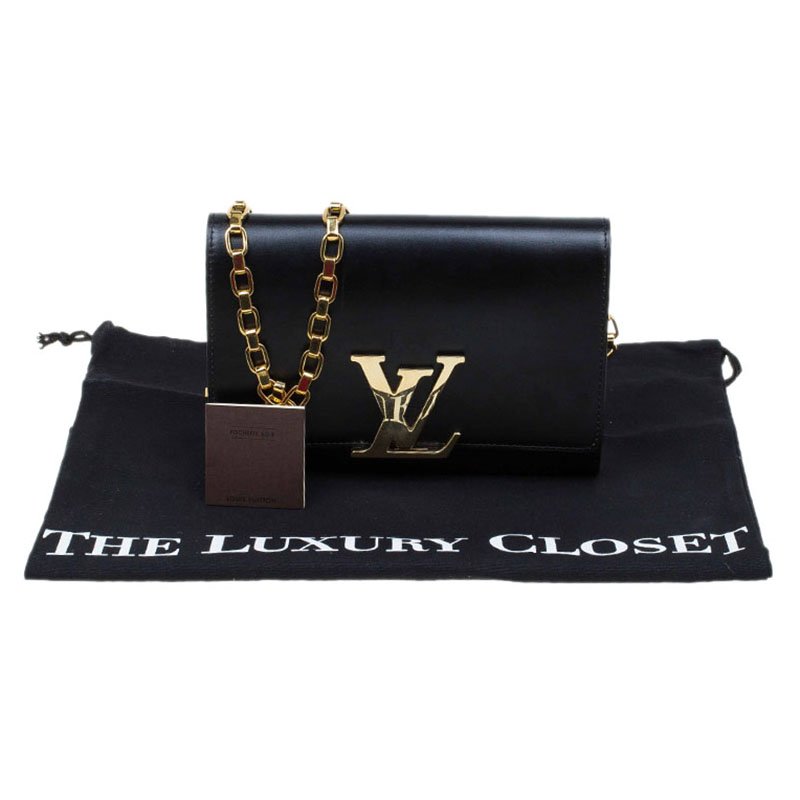 Louis Vuitton Chain Louise Clutch Airy V Leather GM - ShopStyle