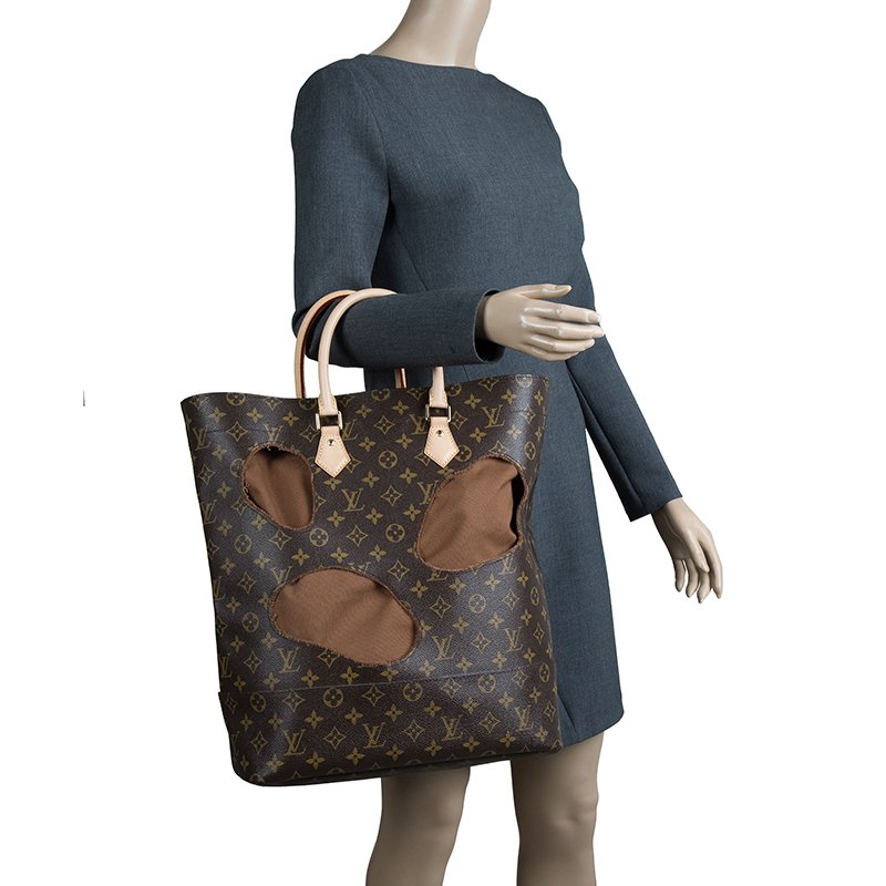 Plat by rei kawakubo leather tote Louis Vuitton Brown in Leather - 23713584