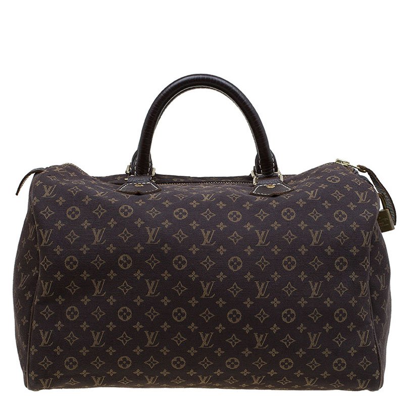 Pre Owned Louis Vuitton Fusain Monogram Idylle Speedy 30 Bag