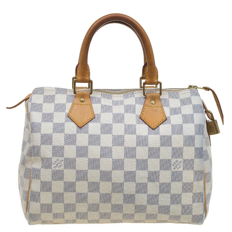 Pre Owned Louis Vuitton Damier Azur Canvas Speedy 25