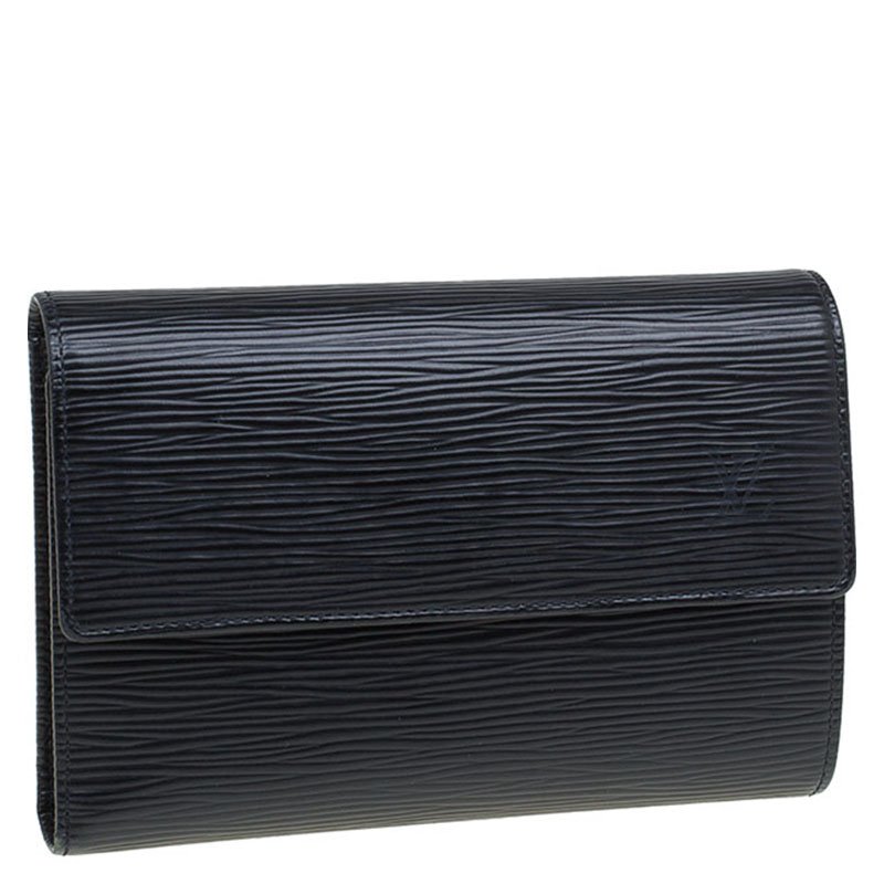 Louis Vuitton Brown EPI Leather Porte Tresor Trifold Long Wallet 720lvs622
