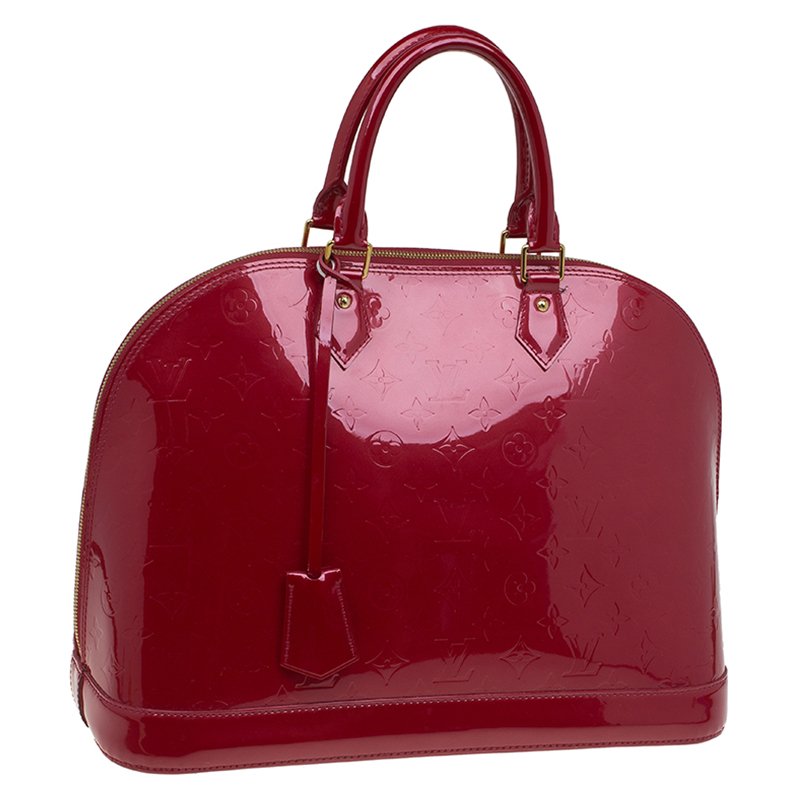 Louis Vuitton Bellflower Handbag Monogram Vernis GM Red 218090110