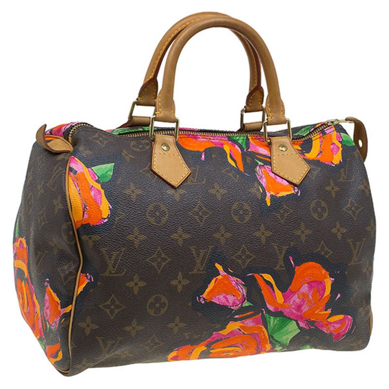 Louis Vuitton Speedy Stephen Sprouse Roses 30 Rare Rose Shoulder Bag