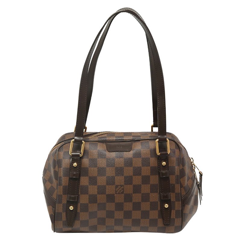 Pre Owned Louis Vuitton Damier Ebene Canvas Rivington PM Bag