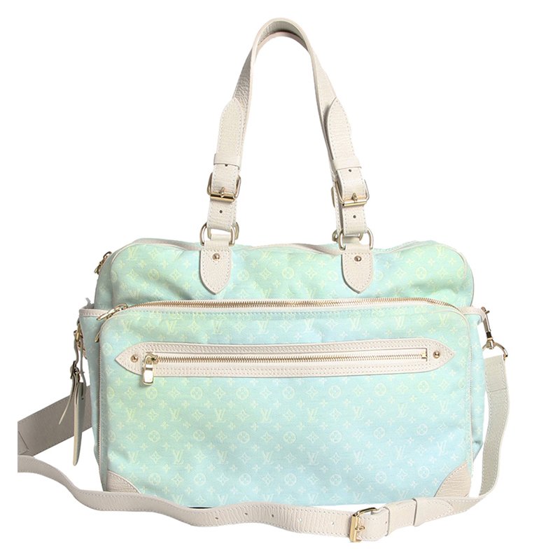 Louis Vuitton Light Blue Monogram Mini Lin Diaper Bag