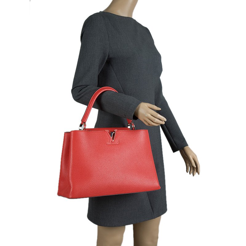 Louis Vuitton Red Taurillon Leather Capucines MM Bag Louis Vuitton | TLC