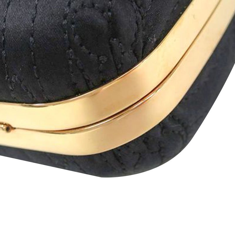 Louis Vuitton Black Limited Edition Powder Monogram Minaudiere Motard  Clutch Bag Golden Metal Cloth Satin ref.592140 - Joli Closet