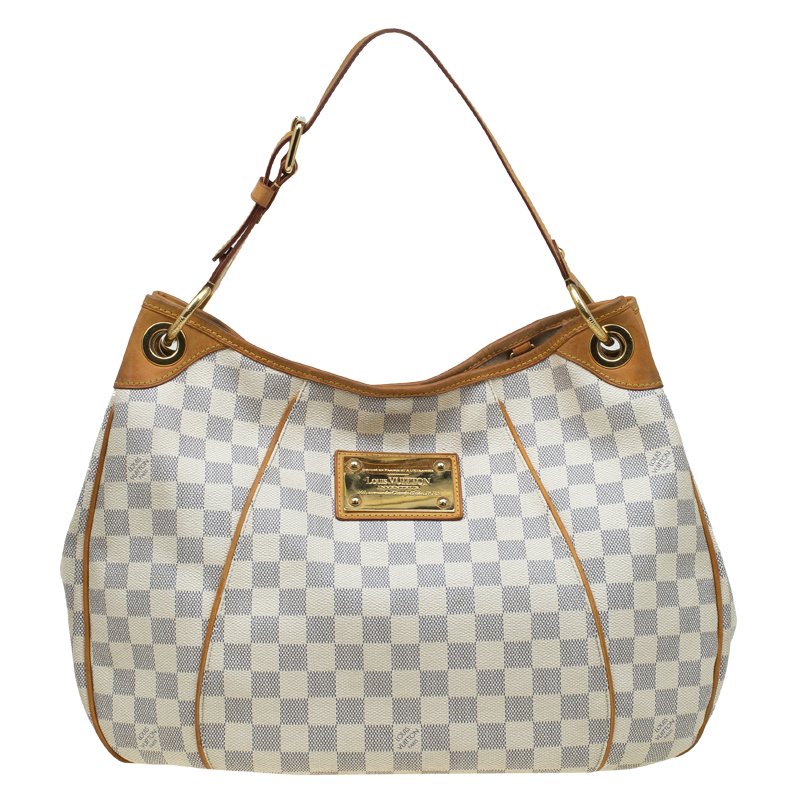 Pre Owned Louis Vuitton Damier Azur Canvas Galliera PM Bag