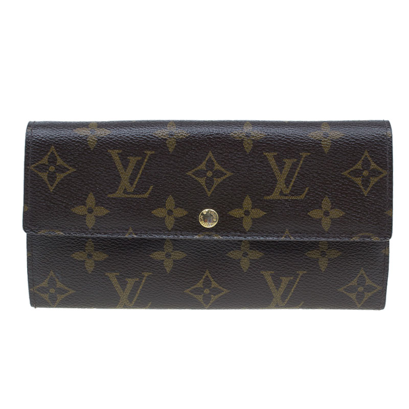 Pre Owned Louis Vuitton Monogram Coated Canvas Sarah Wallet