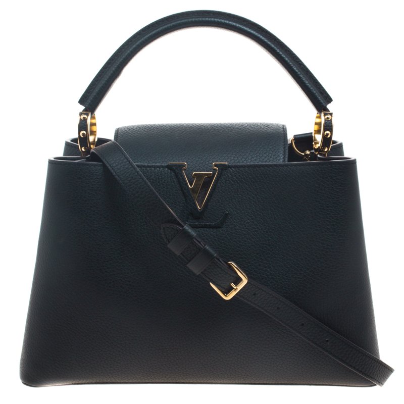 Louis Vuitton Black Taurillon Leather Capucines PM Bag Louis Vuitton ...