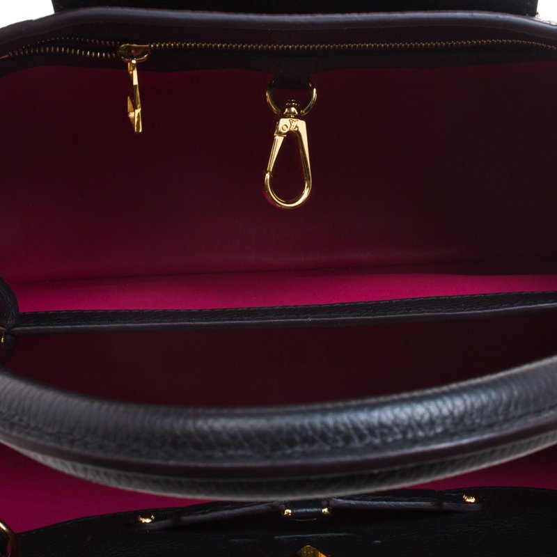 Louis Vuitton Black/Pink/White Taurillon Leather Capucines PM Bag - Yoogi's  Closet
